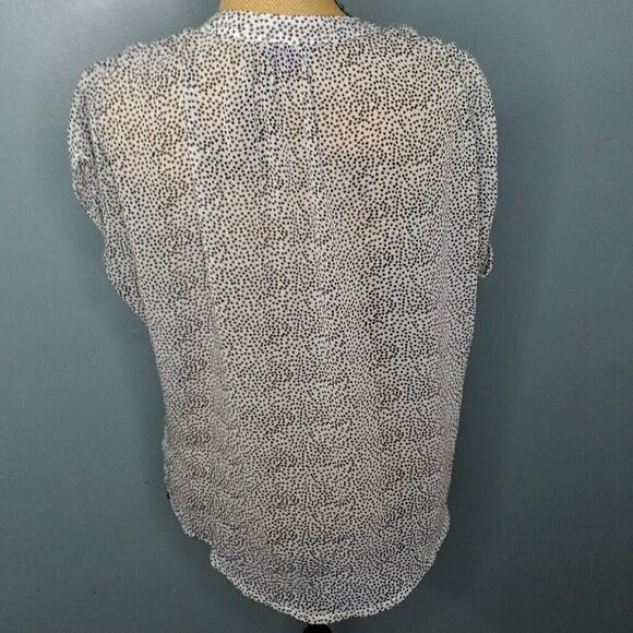 Hale Bob Heart Print Sheer Shirt Size M - Picture 3 of 5